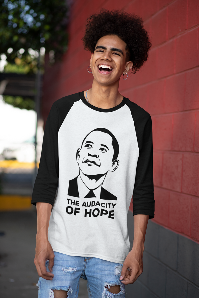 øje Wardian sag Tap Audacity of Hope | Barack Obama Baseball Tee | FortyFourthPrez –  FortyFourthPrez.com